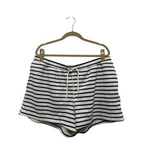 Sanoma Goods for Life Coastal Resort Navy White Striped Shorts Pockets NWT XL